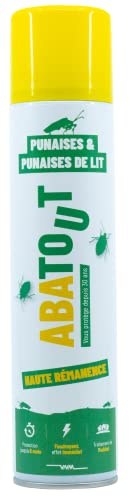 Abatout - Laque Anti-Punaises & Punaises de lit - Contre les Rampants - Haute Rémanence - Péntatomes - 405 ml