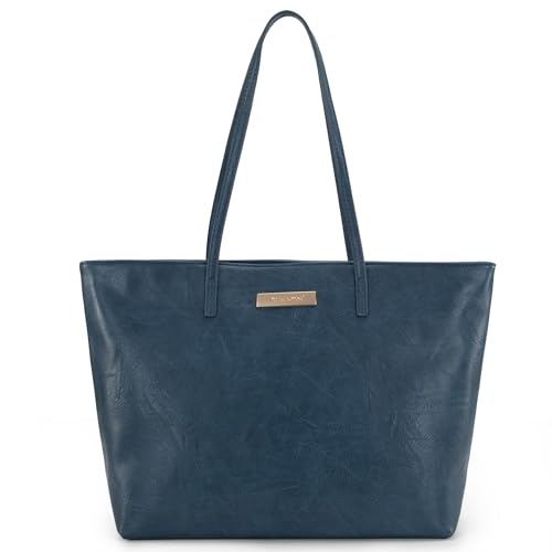 Image of Montana West Medium Tote Bags for Women Shoulder Handbag with Zipper Lightweight Everyday Purse for Work, Travel, or Shopping