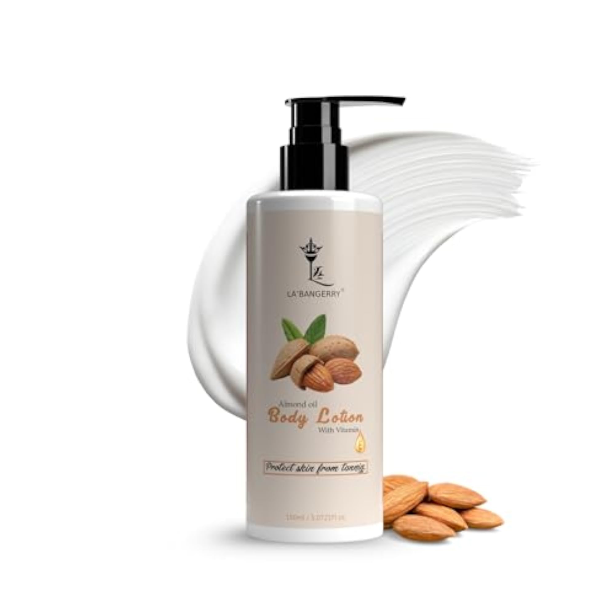 LA'BANGERRY Almond & Vitamin E Body Lotion, Hydrating Moisturizer