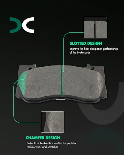 Image of SCITOO D1784 Front Metal Brake Pads Sets w /Hardware Replacement For Ford For Mustang 2015-2021
