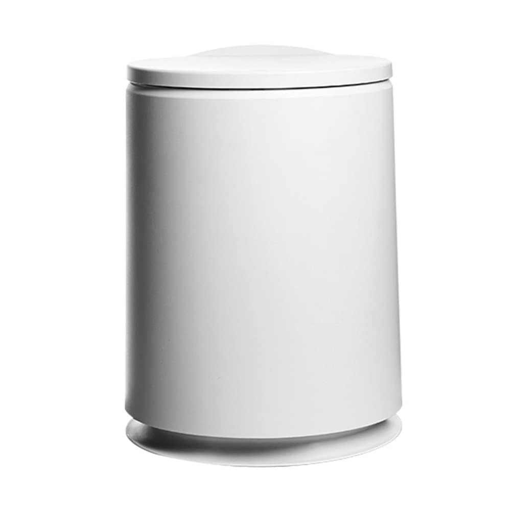 Kosz na Śmieci do Biura, na papier Okrągły Kosz Na Śmieci Do Łazienki, Sypialni, Kuchni, Domowego Biura, Akademika Kosz na Kosmetyki(White)