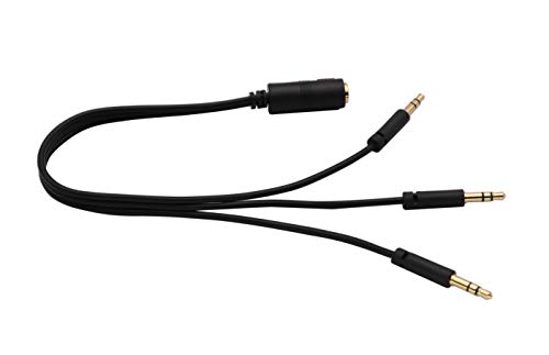 Cable divisor Y de audio 3.5mm con 3 salidas macho y 1 hembra miniatura 4