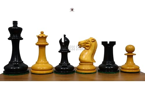 Jeu d'échecs Harrwitz Staunton 1852 en ébène précieux pour collectionneurs