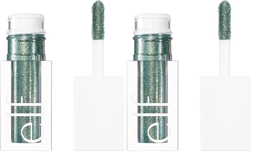 e.l.f. Liquid Glitter Eyeshadow, Long Lasting, Quick-Drying, Opaque, Gel-Based Eyeshadow for Creating High-Impact, Multi-Dimensional Eye Looks, Mermaid Shimmy, 0.10 Fl Oz (Pack of 2) - image 1