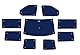Thermo-Jalousien Kombatibel Mit VW T5.1 Transporter (2010-2015)(Komplettset SWB + Scheunentore) Rückseite einfärben Gelb, Reversibel und Thermisch