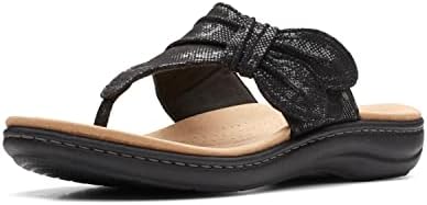 Clarks Laurieann Rae Flat Sandal, Black Textile, 9 Medium | Image 5