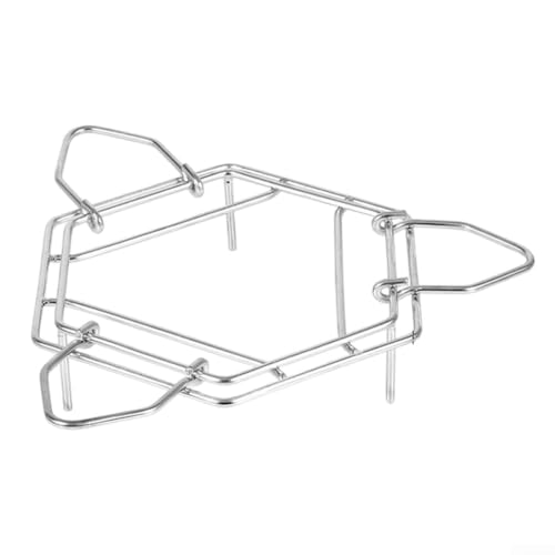 SMZhomeone Estufa de leña plegable de acero inoxidable para exteriores, con soporte resistente al calor para camping, cocina y senderismo, barbacoa, diseño compacto portátil para jardín y picnic (S)