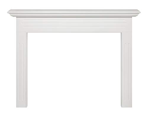 Image of Pearl Mantels ARYB48510 Furniture for Your Fireplace, Premium Grade A MDF Mantel Surround, Crisp White Paint, Interior Opening 48 inch W x 40 inch H