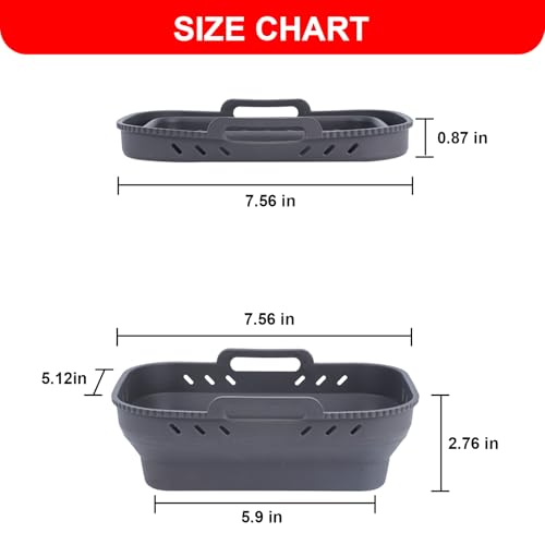 Panier silicone air fryer rectangulaire pour repas - 7