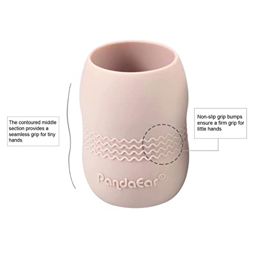 Pandaear Silicone Baby Feeding Set| Silicone Divided Suction Crab Plate And Tiny Cup With Spoons & Forks| Baby Led Weaning Supplies Self Feeding Eating Utensils -Pink #TOP3