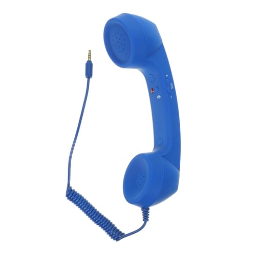 LALAFINA auricular retro cableado teléfono casa telefonillo para casa teléfono inhalambrico teléfono inalambrico Teléfono de casa teléfono celular microteléfono de plástico AbS Blue