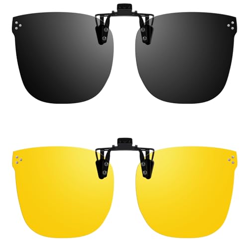 Trysee Polarized Clip on Sunglasses Over Prescription Glasses UV400 Protection (Including Non-flip Up & Flip Up) TS-CO-3168