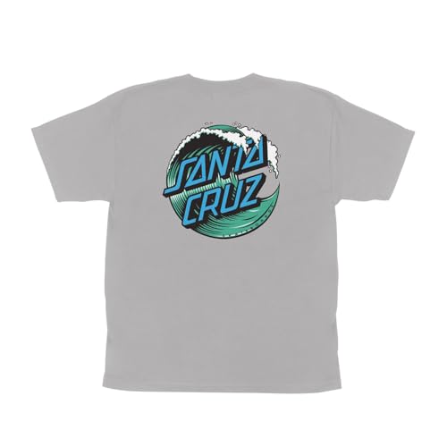 SANTA CRUZ Wave Dot S/S Midweight T-Shirt Ash Med Youth