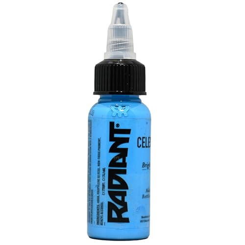 Radiant Colors - Tattoo Ink Celestial Color Tattooing and Shading Real Human Skin 1oz Bottle