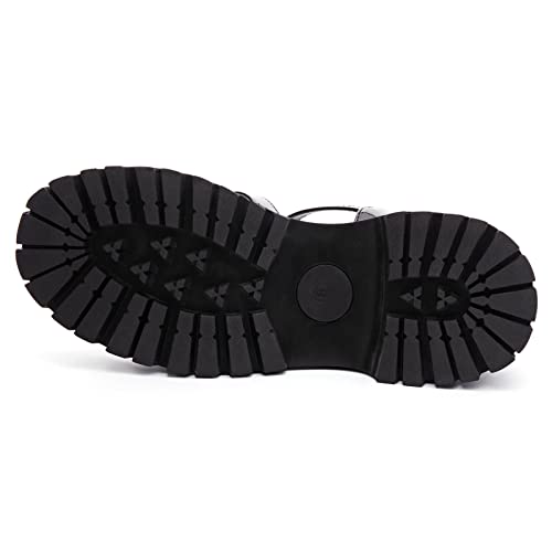 Tinstree Platform Sandals Y2K, Platform Sandals For Women Sandal Chunky T Strap Gladiator Wedge Heels Closed Toe Strappy Outdoor Shoes Black,07 #TOP5