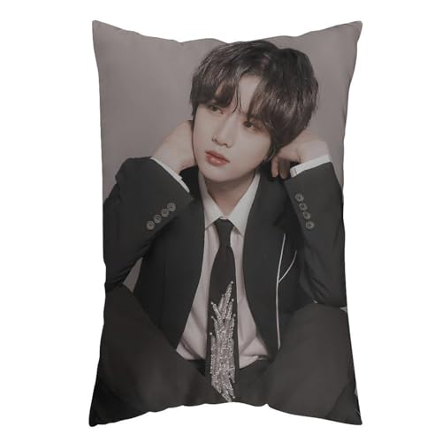 Txt Beomgyu ボムギュー1 抱き枕カバー 長方形 等身大クッションカバー 両面プリント 気持ちいい 安眠 隠しファスナー式 伸縮性 着脱簡単 肌触り良い 柔らかい 四季兼用 ベッド飾り 16 "x24 "