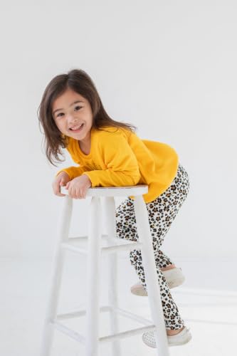 Image of Disney Minnie Mouse Baby Girls Fleece Sweatshirt and Leggings Outfit Set Infant to Big Kid | Pullover Sweatshirt, Fitted Leggings, Elastic Waistband