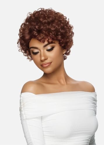 Vivica A. Fox MABEL, Bixie Curly Haircut, Mix of Pixie & Bob Styl...