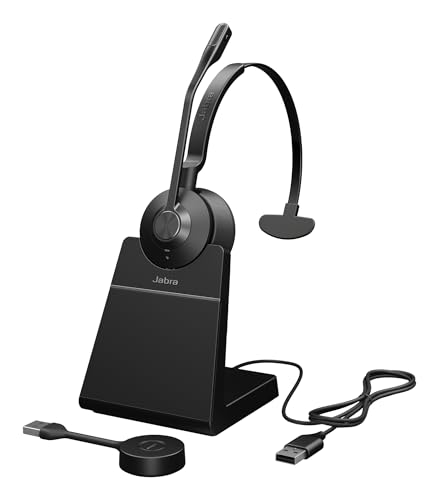 Jabra Engage 55 SE Casque Mono UC, Link 400a DECT Adaptateur USB-A, Engage 55 SE Deskstand, 1,2 m USB-C vers USB-A, Sac de Transport, Garantie et Avertissement...