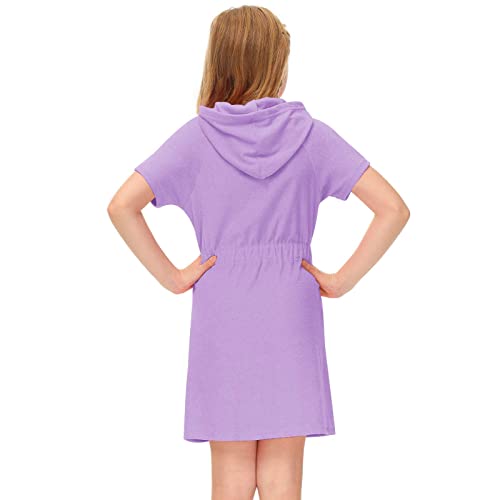 Girls Swim Cover Up Kids Swimsuit Coverup Terry Zip-Up Beach Bathing Suit Wrap Bating Towel Beachwear4