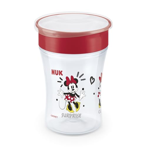 NUK Magic Cup Tasse apprentissage | À partir de 8 mois | 230 ml | Bord antifuite à 360° pour boire de tous les côtés | Étanche | Lavable | Disney Minnie Mouse