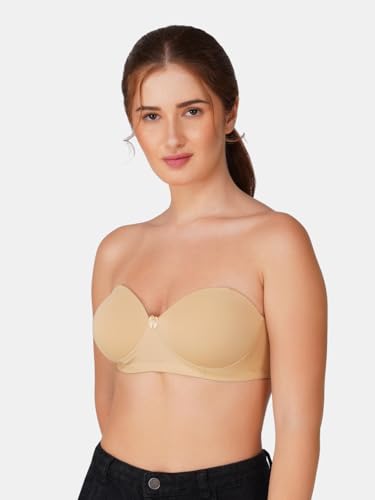 Image of BEWILD Women Balconette Bra | Lightly Padded Comfort | Soft Breathable Cotton Fabric | Seamless Design | Wirefree Comfort | Supportive Fit | Stylish Underwear