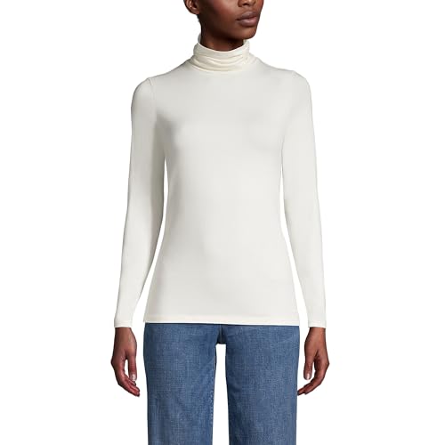 Image of Lands' End Lightweight Jersey Long Sleeve Turtleneck