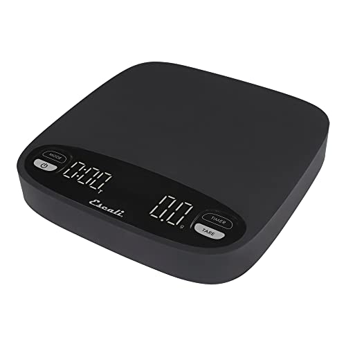 Escali Versi Coffee Scale With Timer, Weigh Up To 6.6 Lbs / 3,000 Grams, Rechargeable - Black, Standard #TOP1