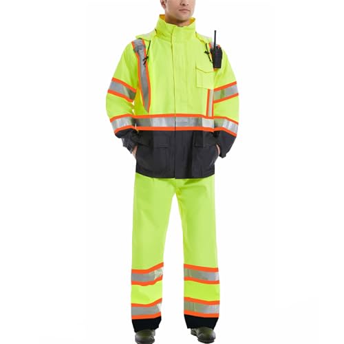 Hi Vis Reflective Rain Suit for Men