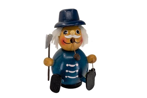 Kaladia Kugelräuchermännchen Nachtwächter aus Holz – in Blau -...