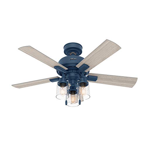 Hunter Fan Company 50328 Hartland Ceiling Fan, 44, Indigo Blue Finish Hunter Fan Company 50328 Hartland Ceiling Fan, 44, Indigo Blue Finish