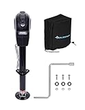 POLESTAR Electric Trailer Jack, 5000lbs Electric Power A-Frame Tongue Jack with Waterproof Protective Cover & LED Light for Travel Trailer Camper, RV, 12V DC with Hard Wiring, 9'-27' Lift