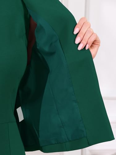 Image of Allegra K 2 Piece Suit Dress Set for Women's Cropped Blazer and Sleeveless Mermaid Business Dress