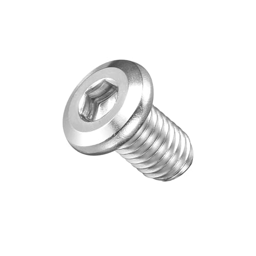 METALLIXITY Flat Head Hex Socket Cap Screws Bolts(M8-1.25x12) 20Pcs, 304 Stainless Steel Hex Socket Furniture Bolts Screws - for Furniture Woodworking Project, Silver Tone