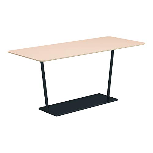 【メーカー配送・設置・組立】コクヨ ミーティングテーブル リージョン LT-RG219MHE6AF85 角形 T字脚 ミドルハイテーブル 幅210×奥行90×高さ90.4cm リノリウム天板 パウダー/脚ブラック