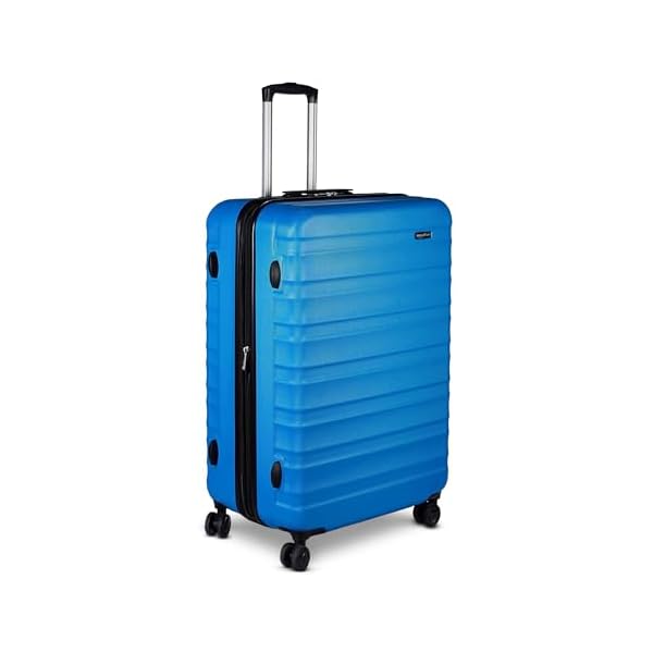 Amazon Basics 30" Hardside Large Checked Luggage, Expandable For Up to 15% More Space, With Scratch-Resistant Surface, Four Multi-directional Wheels, Telescoping Handle, Light Blue