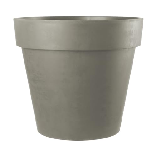 Kreher XXL Blumenkübel mit Rollen in 79 und 58 cm Durchmesser, Anthrazit und Weiss. Robuster Pflanzkübel, Übertopf Gross für Blumen, Bäume, aussen und innen. (Braun, XXL-Ø79cm)