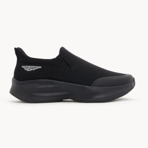 Image of Red Tape Women's Black Walking Slip-On Shoes | Lightweight Mesh Walking Shoes | Black | 6 UK