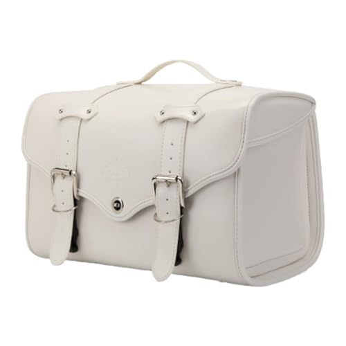 Bxzzuis バイク用リアボックス 大容量 防水防塵 大型モーター 変形防止 リアトランク シートバッグ サドルバッグ ツーリング キャンプ 通勤 デリバリー ハーレーダビッドソン ホンダ ヤマハ スズキ カワサキ 全車種対応 簡単取り付け (白,大)