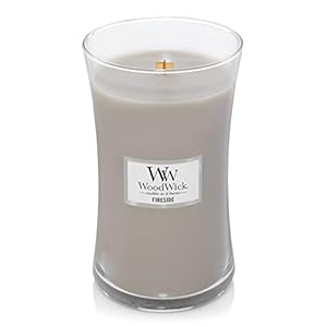 WoodWick Large Hourglass Fireside Candle, Premium Soy Blend Wax, Crackles as it burns, Perfect for Gifting WoodWick Large Hourglass Fireside Candle Premium Soy Blend Wax Crackles as it burns Perfect for Gifting