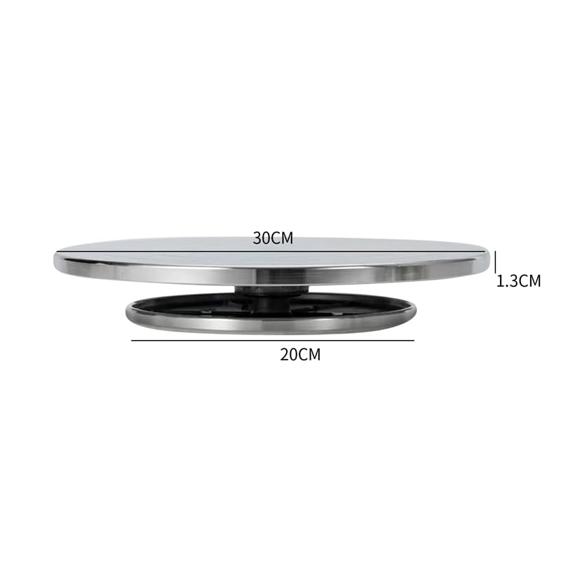 Torno de cerámica, Plato Giratorio de 15, 20, 25 y 30 cm. Torno de cerámica de Aluminio, Herramientas de Arcilla para Bricolaje, Plato Giratorio de Doble Cara para Pasteles, escult