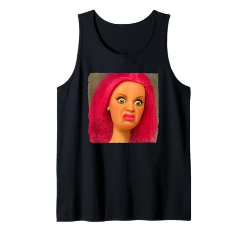Funny Doll Face Meme Hilarious Disgusting Doll Face Pun Camiseta sin Mangas