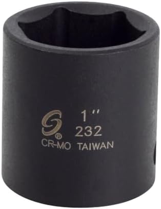 SUNEX Tools 1/2 in. Drive 1 in. 6-Point Impact Socket, CR-MO Steel, Model 232 image 2