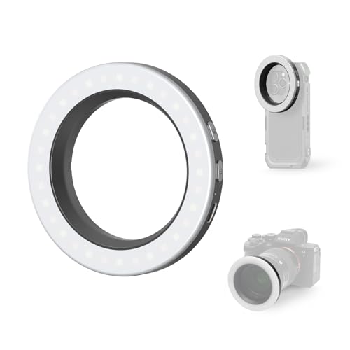 SmallRig Vibe P30 67mm Ring LED Video Light, Compact Powder-Size Bi-Color Light with High CRI ≥90, Compatible for 67mm Phone Mounts/Cases/Lenses, for Content Creation, Live Streaming, 4873