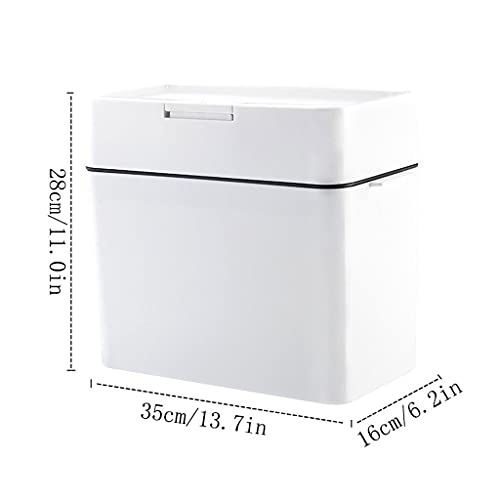 Vuilnisbakken Nordic vuilnisbak 9.5L Huishoudelijke woonkamer keuken eenvoudige push-type verzegelde grote badkamer… - Image 3