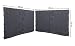 Produktbild QUICK STAR 2 Seitenteile mit RV 250x192cm 350x192cm für Pavillon Nizza 3x4m Seitenwand Grau RAL 7012