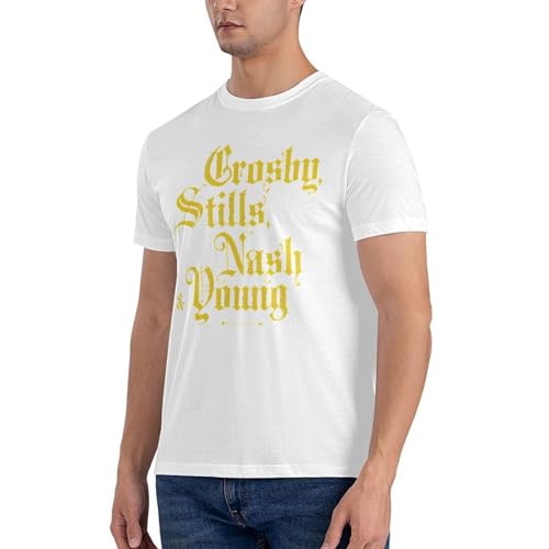 Crosby Music Stills in Nash Men's Cotton Crew Neck T-Shirt Short Sleeve Casual Summer Print Classic Novel Tops Sports Fitness3