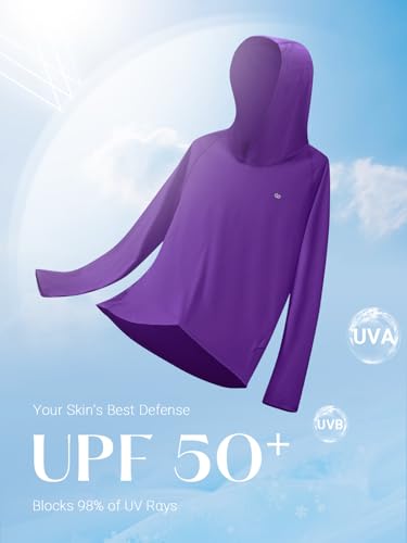 ALLZERO Women's Sun Protection Hoodie UPF 50+ Lightweight Long Sleeve with Back Breathable Mesh for Outdoor Fishing Hiking3
