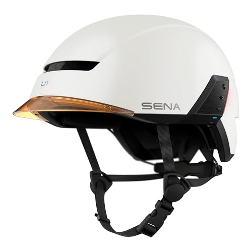Image of Sena U1 E-Bike Smart Helmet with Mesh 2.0 Intercom (Matte White, L)