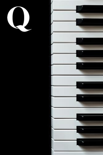 Q: Piano Keys Themed Monogram Letter "Q" Initial Notebook / Journal / Diary with Blank Lined Pages for Writing Notes | Gift for Pianists, Band Members, Music Artists, and Musicians image 2
